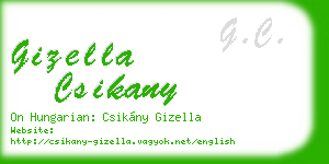 gizella csikany business card