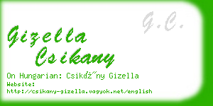 gizella csikany business card